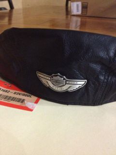 100th Anniversary Harley Davidson Medallion Leather Ivy Cap Hat