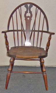 Antique s Karpen Brothers Rush Seat Windsor Chair