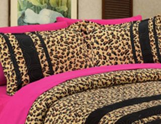  Leopard 100 Cotton Bedspread Quilt Coverlet King Size Sheet Set