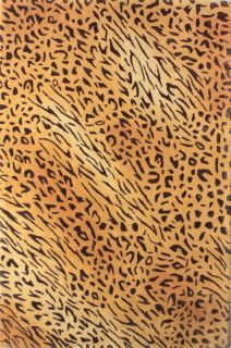 animal prints area rug new safari leopard horchow thick carpet 6 round 
