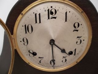 antique waterbury mantel clock key wind chime bim bam clock very clean 