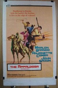   THE APPALOOSA Orig 27 x 41 Movie Poster MARLON BRANDO ANJANETTE COMER