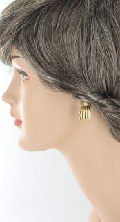 Antique Napier Sterling Vermeil Leaf Clip on Earrings