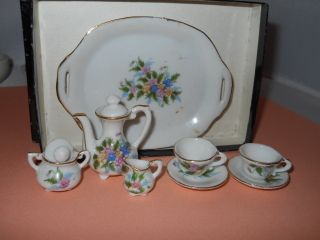 Antique Childrens Minature Tea Set Late 1940s Made in Japan 