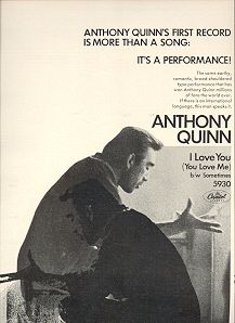 Anthony Quinn 1967 Ad I Love You You Love Me Capitol