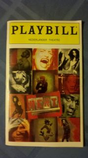 Rent Playbill Original Cast With Anthony Rapp and Taye Diggs