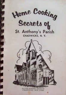 St Anthonys Parish Church Cookbook Chadwicks New York NY 1981