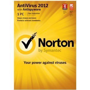Norton Antivirus 2012 w Antispyware 1pc