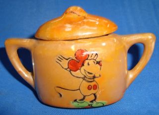 Old Vintage Porcelain Mickey Mouse Tea Set from Japan
