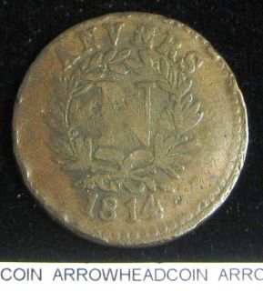 1814 Antwerp Anvers Five Cent Napoleonic Seige Coin