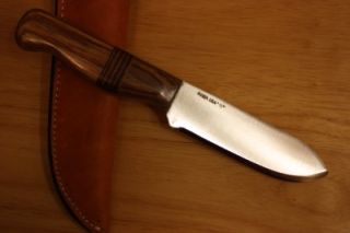 ANZA 2011 BEAR HUNTER HCS Knife Ultra Light Oak Handle & Sheath   Made 