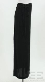 Ann DEMEULEMEESTER Black Back Slit Maxi Wrap Skirt Size 38