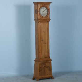 Beautiful Antique Danish Pine Grandfather Clock C 1820