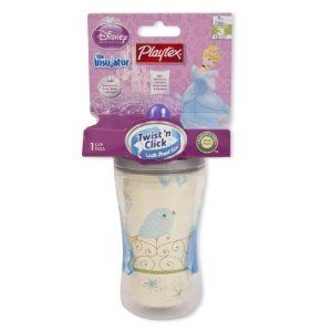 Disney Princess Playtex Insulator Sippy Cup New w/ Twistn Click Leak 