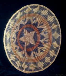 RARE Huge 25 Navajo Wedding Basket Vintage Coiled Native American 