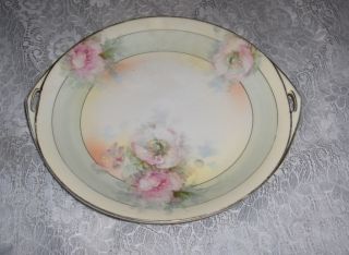 Antique Prussia China Handled Plate Royal Rudolfstad