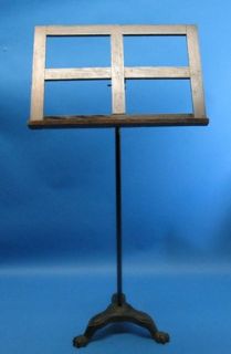 Antique Mission Style Wood Iron Music Stand C 1900