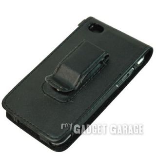 auction included black window flap leather case for apple ipod