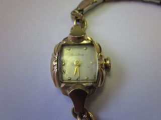 Bulova Vintage Winder Ladies Watch 10K Rolled Gold Serial Number 