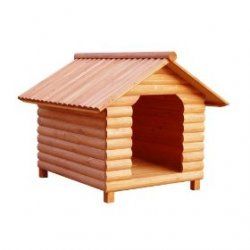 Merry Products Wooden Large Log Home Dog House Pet New