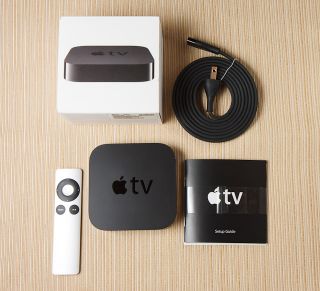 Apple TV 2nd Generation Model MC572LL A with Remote Power Cord and Box 