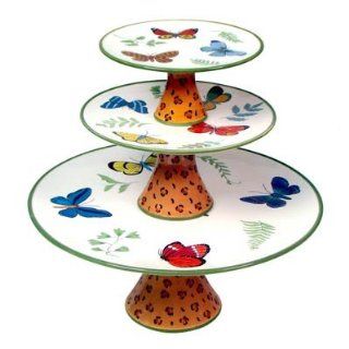 New LYNN CHASE BUTTERFLY PARADISE 3 Tiered Server