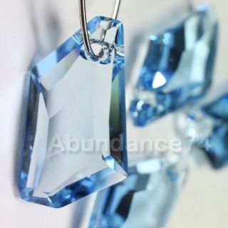 Swarovski Crystal 6670 24mm Aquamarine de Art Pendant