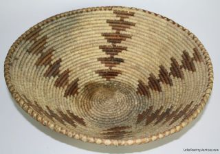 Vintage Apache Large Woven Coiled Basket Native American Indian Art 