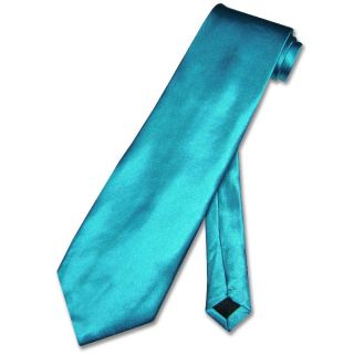 Necktie Solid Turquoise Aqua Blue Mens Neck Tie New