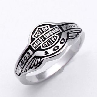 Harley Davidson 100 Anniversary 1903 2003 Ring Size11 Stainless Steel 