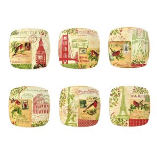 pfaltzgraff holiday travel appetizer plates set of 6 this set of 