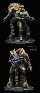 Statue Halo3 Master Chief and Arbiter MISB new