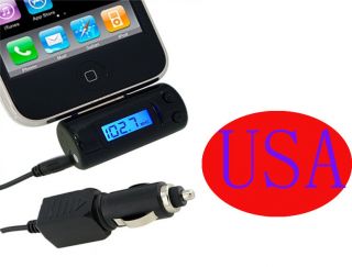 Car FM Transmitter Charger Dock for Apple iPhone iPod