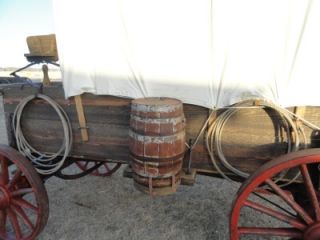 Antique Covered Horse Drawn Chuck Wagon Very Good Wood Wheels Useable 