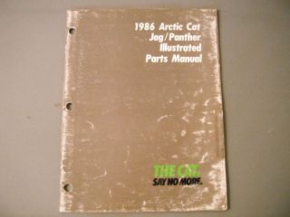 1986 Vintage Arctic Cat Jag and Panther Parts Manual