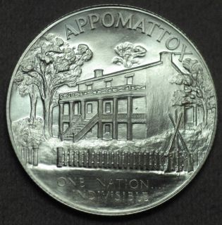 Heraldic Art Appomattox Civil War 1965 Commemorative Sterling Silver 