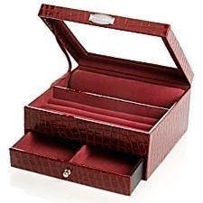 Prestige Multi Purpose Jewelry Box Anti Tarnish DK Red