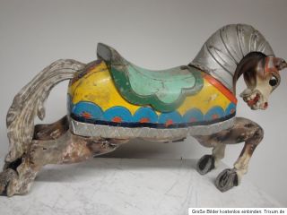 Antique Carousel Horse USA Knight´s Horse Wood