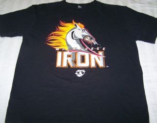 Milwaukee Iron Arena Football League Shirt Large Mustangs AFL 