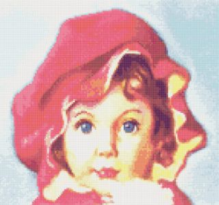 Little Red Riding Hood Girl Vintage XS Pattern Chart