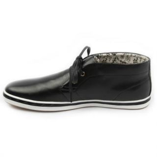 Arider AR3091 Men High Top Leather Casual Shoes Black
