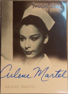   AUTOGRAPHED TWILIGHT ZONE CARD SIGNED BY ARLENE MARTEL AS THE NURSE