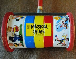 Vintage Fisher Price Pull Push Toy 722 Chimes