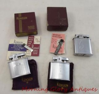 Vintage 2 Ronson Lighter in Box 1 Ronson Whirlwind