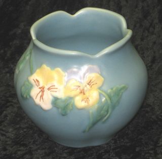 Vintage WELLER ART POTTERY PANELLA Rose Bowl Vase Excellent
