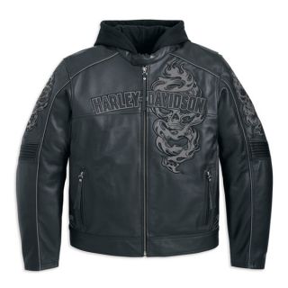 Harley Mens Elemental 360 3 in 1 Leather Jacket 97064 11VM Obsolete 