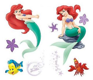 19 Ariel Princess Wall Stickers Little Mermaid Cutouts