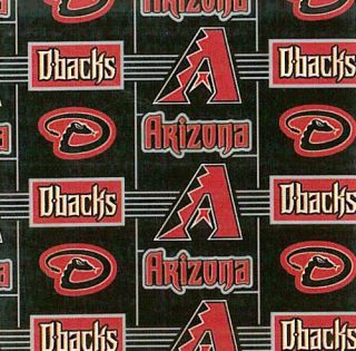 Arizona Diamondbacks MLB Baseball Print Fleece Fabric