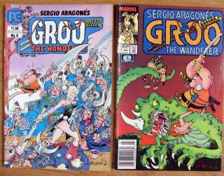 Groo The Wanderer 1 Aragones Signed with Sketch 1982 4 Bonus Comics 