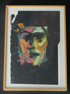 ARNOLD MESCHES LISTED VINTAGE ABSTRACT EXPRESSIONISM PORTRAIT PAINTING 